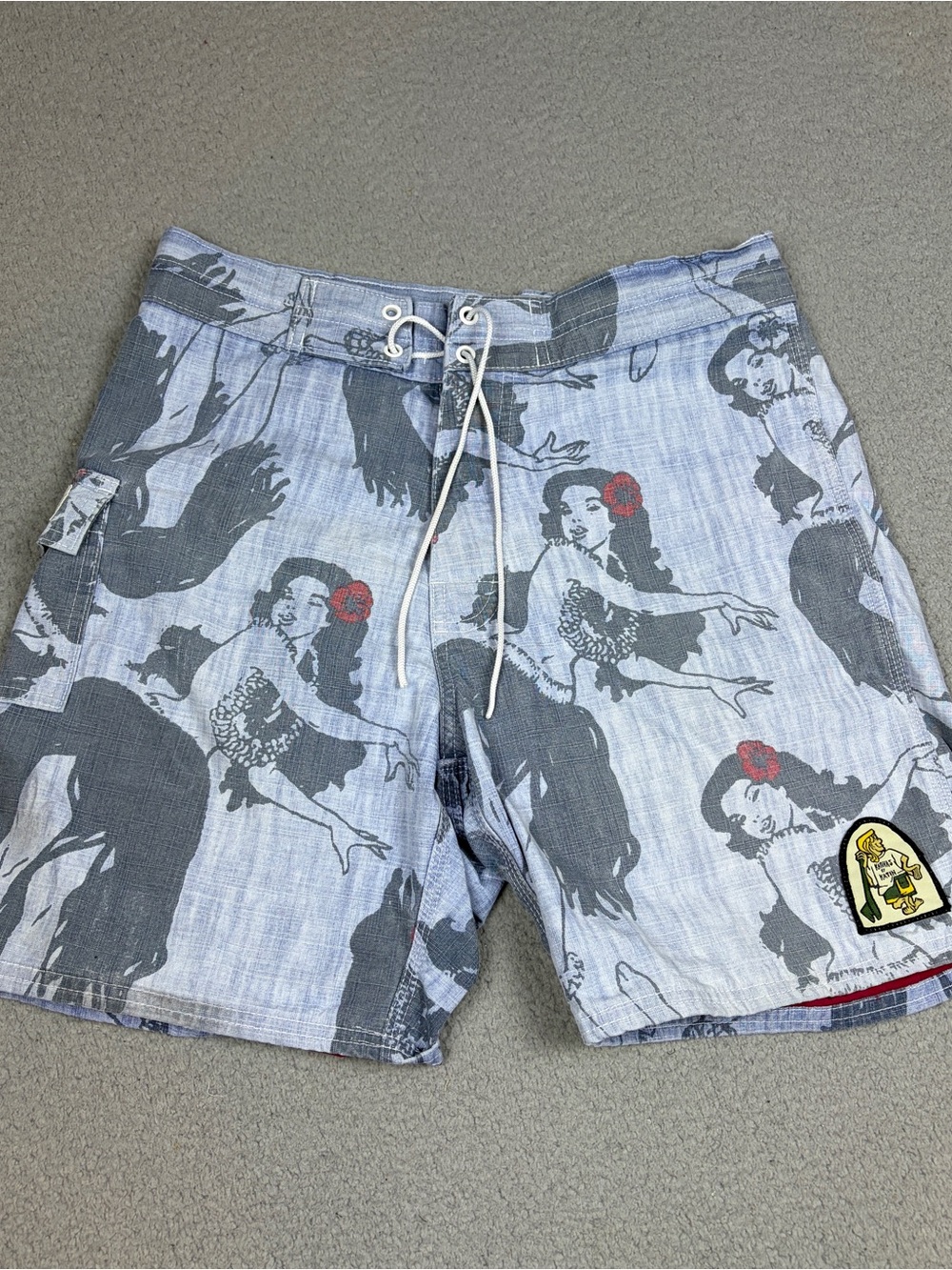 Kanvas by Katin Boardshorts Mens Size 31 Drawstrings Snaps Beach Swimming